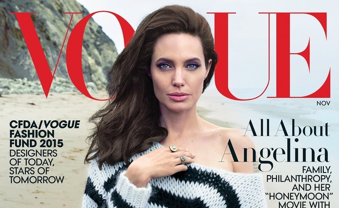 Анджелина Джоли с семьей в новом номере журнала Vogue