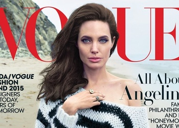 Анджелина Джоли с семьей в новом номере журнала Vogue